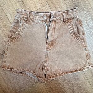 SHEIN Light Brown Denim Shorts